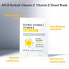 Осветляющая маска с ретинолом и витаминами APLB Retinol Vitamin C Vitamin E Sheet Mask