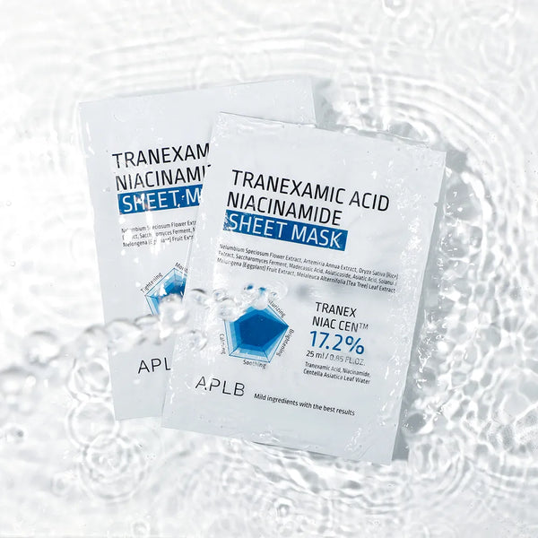 Izgaismojoša sejas maska ar niacinamīdu un centellu APLB Tranexamic Acid Niacinamide Sheet Mask