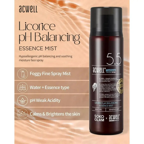 Mists priekš sejas Acwell Licorice pH Balancing Essence Mist