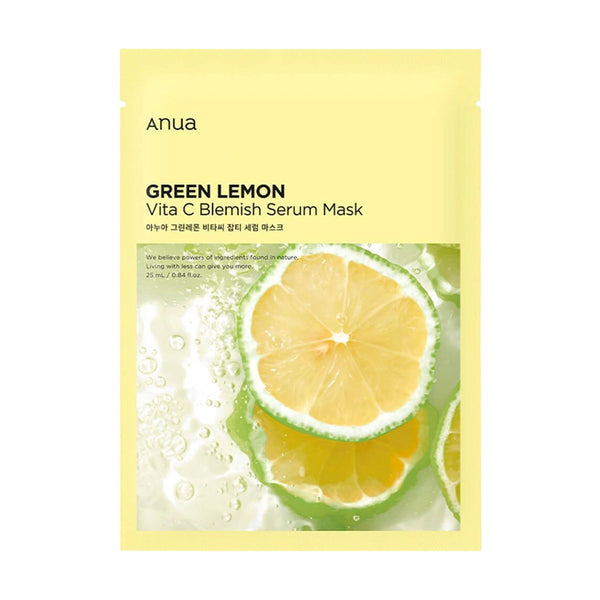 Balinoša auduma maska ar zaļo citronu Anua Green Lemon Vita C Blemish Serum Mask