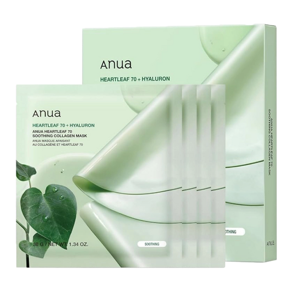 Nomierinoša hidrogela maska ar houtūniju Anua Heartleaf 70 Soothing Collagen Mask