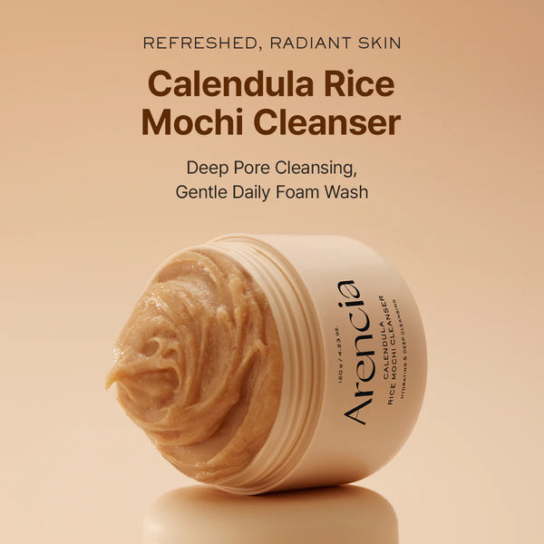 Очищающее средство с экстрактами календулы и риса Arencia Calendula Rice Mochi Cleanser