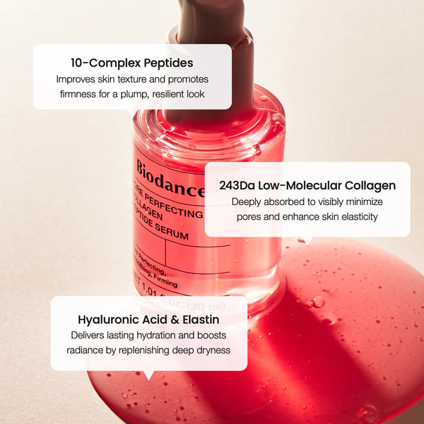 Poras savelkošs sejas serums Biodance Pore Perfecting Collagen Peptide Serum