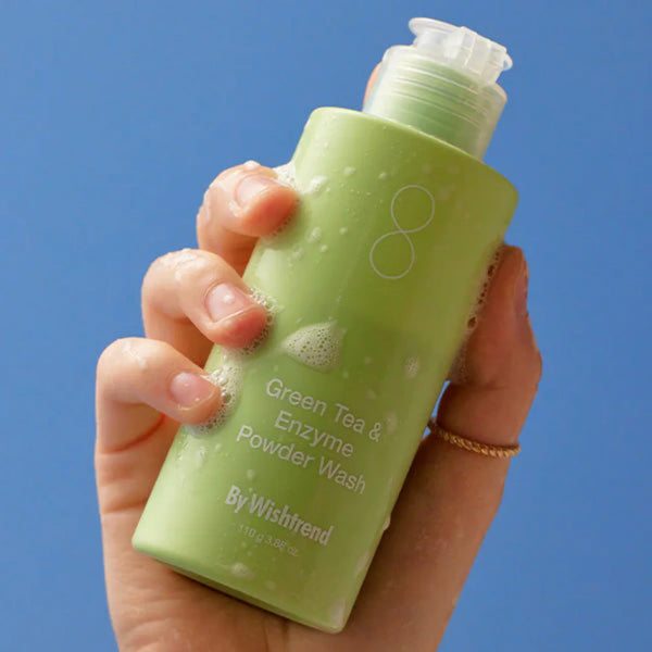Enzīmu pulveris ar zaļo tēju maigai ādas attīrīšanai By Wishtrend Green Tea & Enzyme Powder Wash