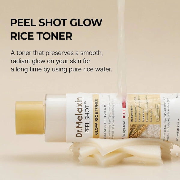 Пилинг-тоник с рисом для сияния кожи Dr.Melaxin Peel Shot Glow White Rice Toner