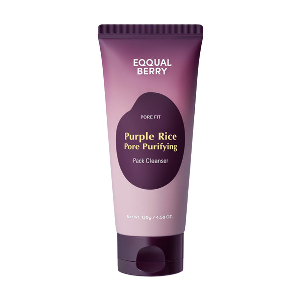 Poru attīroša sejas mazgāšanas želeja EQQUALBERRY Purple Rice Pore Purifying Pack Cleanser