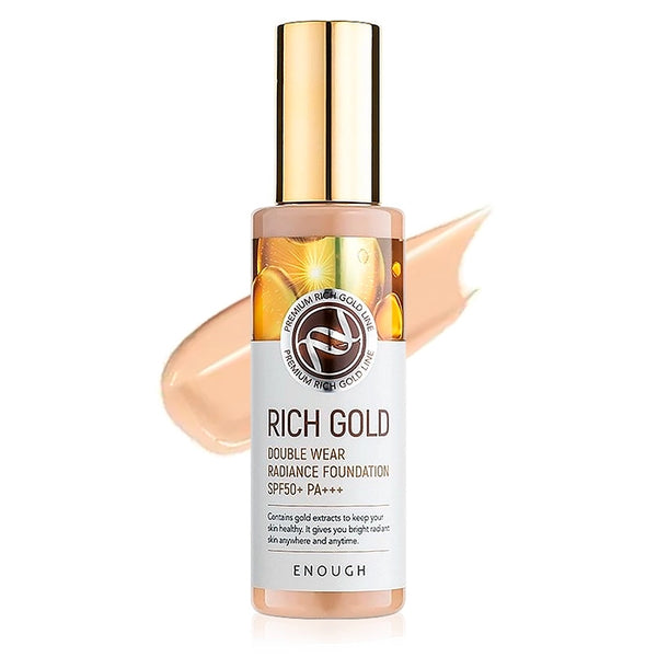 Сияющий тональный крем ENOUGH Rich Gold Double Wear Radiance Foundation SPF50+ PA+++