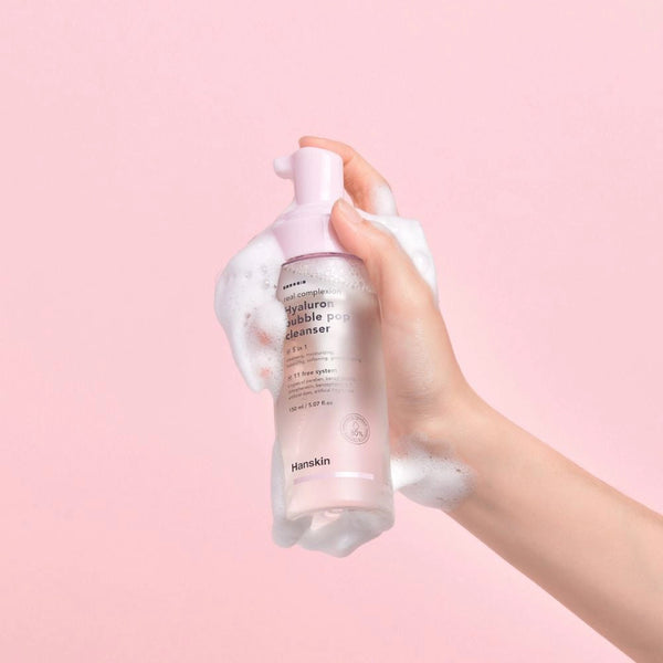 Увлажняющая пенка для умывания Hanskin Real Complexion Hyaluron Bubble Pop Cleanser