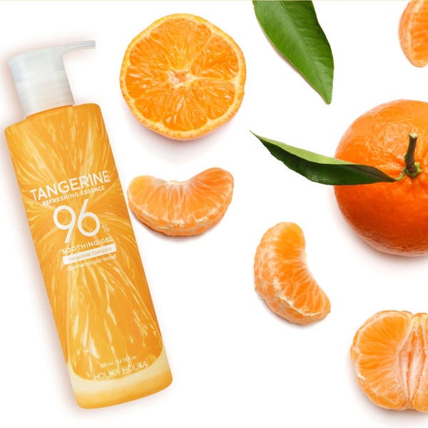 Atjaunojošs un nomierinošs gels Holika Holika Tangerine Refreshing Essence 96% Soothing Gel