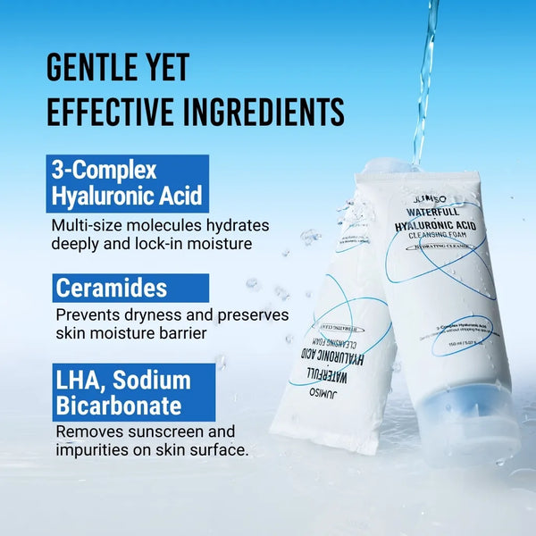 Увлажняющая очищающая пенка для лица Jumiso Waterfull Hyaluronic Acid Cleansing Foam