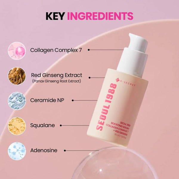 Сыворотка для лифтинга K-SECRET Seoul 1988 Boosting Serum: Collagen Complex + Red Ginseng