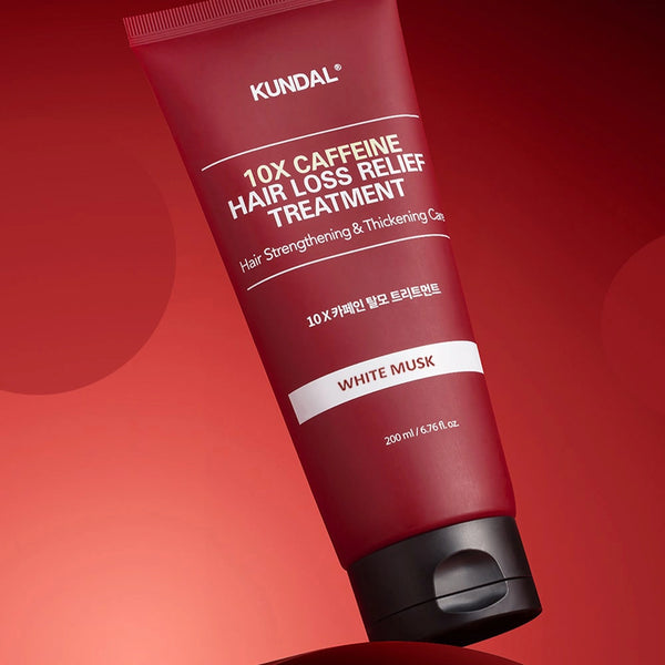 Stiprinošs matu kopšanas līdzeklis Kundal 10X Caffeine Strengthening Treatment White Musk