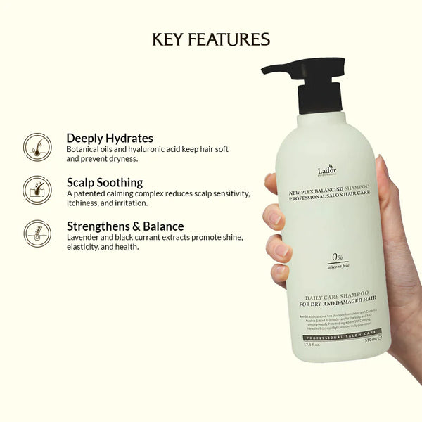 Līdzsvarojošs šampūns maigai attīrīšanai Lador New-Plex Balancing Shampoo