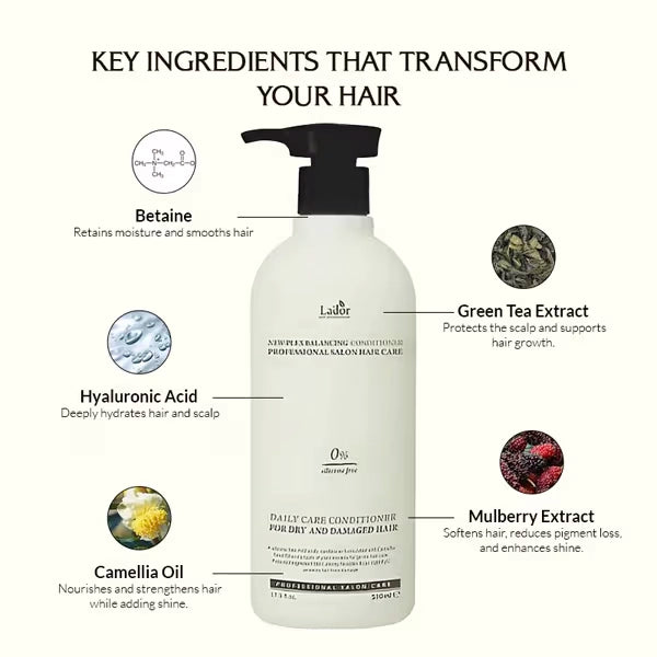 Līdzsvarojošs un silikonu nesaturošs kondicionieris Lador New-Plex Balancing Conditioner