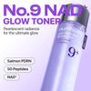 Пептидный антивозрастной тонер Numbuzin No.9 NAD+ PDRN Glow Boosting Toner