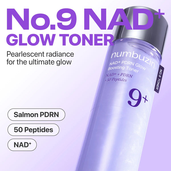 Пептидный антивозрастной тонер Numbuzin No.9 NAD+ PDRN Glow Boosting Toner