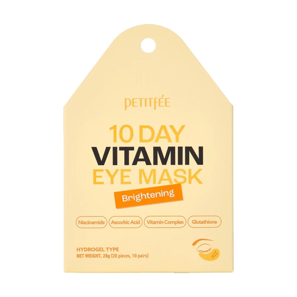 Ādu atsvaidzinoši hidrogela spilventiņi Petitfee 10 Day Vitamin Eye Masks Brightening