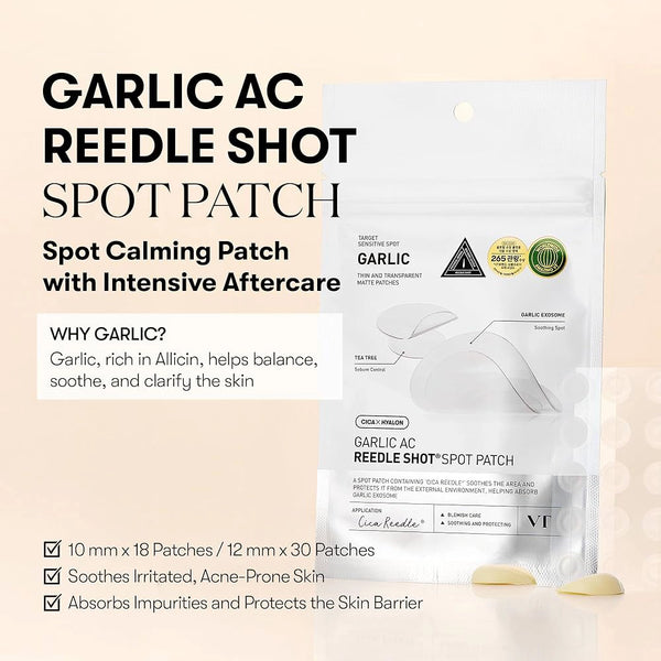 Патчи от акне VT Cosmetics Garlic AC Reedle Shot Spot Patch