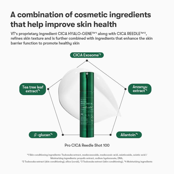 Serums-būsteris ar mikroadatām jutīgai ādai VT Cosmetics Pro Cica Reedle Shot 100