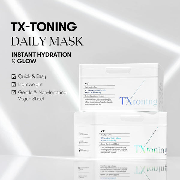Balinošu auduma masku komplekts VT Cosmetics TX-Toning Daily Masks