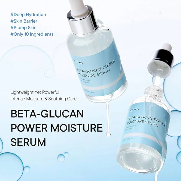 Mitrinošs serums ar 98% beta glikānu iUnik Beta Glucan Power Moisture Serum