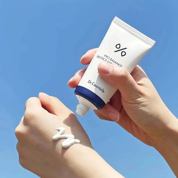 Saules aizsargkrēms ar probiotiķiem Dr.Ceuracle Pro-Balance Biotics Clear Up Sun SPF50+PA++++