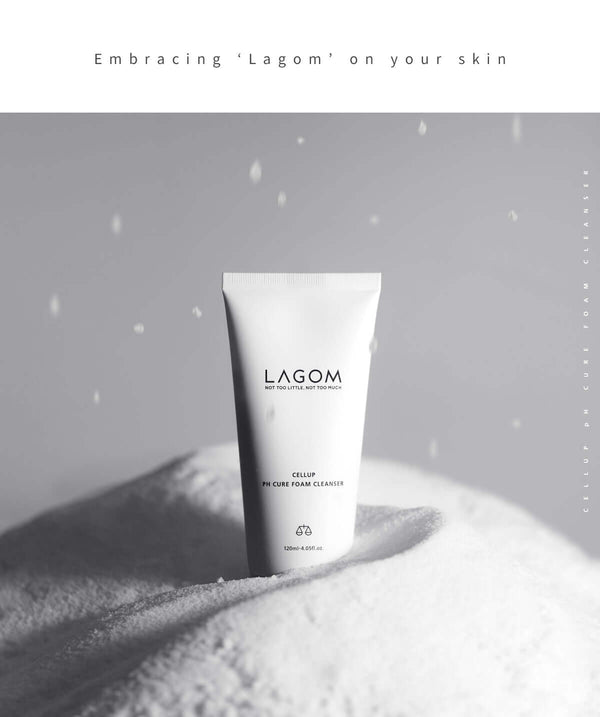 Mitrinošas vājskābes putiņas sejas mazgāšanai Lagom Cellup Ph Cure Foam Cleanser