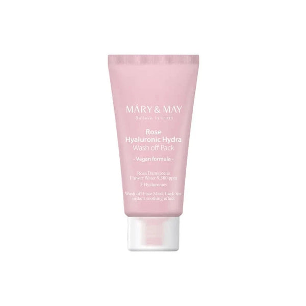 Mālu maska dziļai ādas mitrināšanai Mary&May Rose Hyaluronic Hydra Clow Wash off Pack