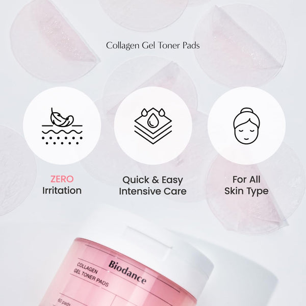 Gela spilventiņi ar toniku un kolagēnu Biodance Collagen Gel Toner Pads