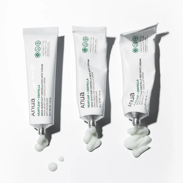 Lokāli uzklājams ādu nomierinošs krēms ar centellu un houtūniju ANUA Heartleaf Centella Red Spot Cream