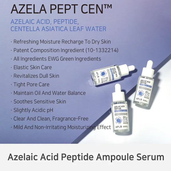 Serums ar azelaīnskābi un peptīdiem APLB Azelaic Acid Peptide Ampoule Serum