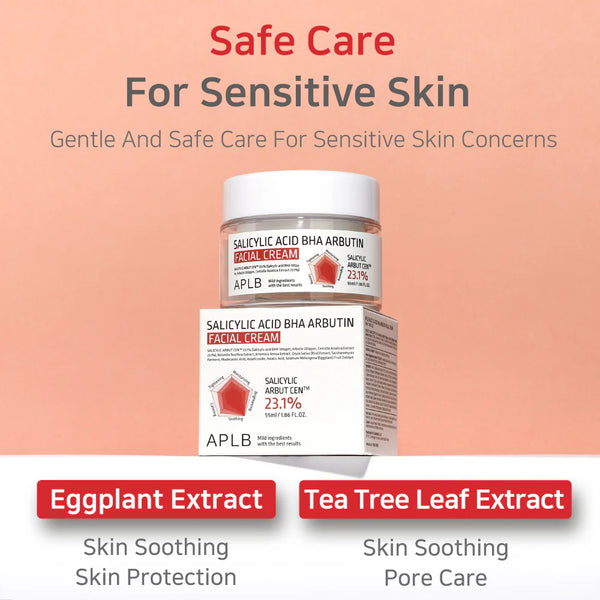 Осветляющий и омолаживающий крем для лица с салициловой кислотой и арбутином APLB Salicylic Acid BHA Arbutin Facial Cream