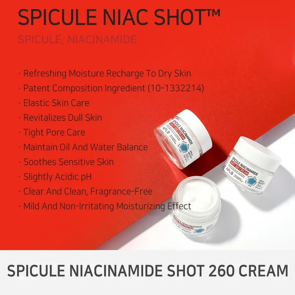 Осветляющий крем с микроспикулами APLB Spicule Niacinamide Shot 260 Cream