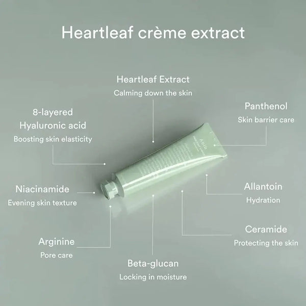 Nomierinošs krēms ar houtūnijas ekstraktu Abib Heartleaf creme Calming tube