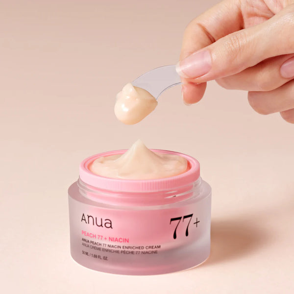 Ādu mīkstinošs krēms sejai ar persiku ekstraktu un niacinamīdu Anua Peach 77 Niacin Enriched Cream