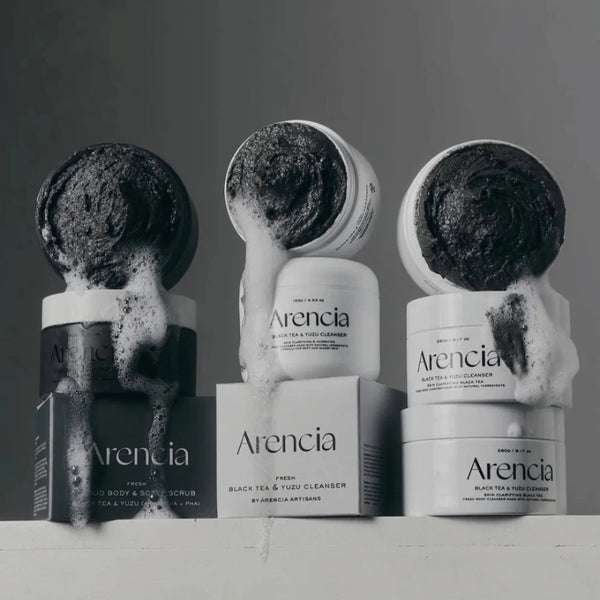 Скраб для тела и кожи головы с чёрным чаем и юдзу Arencia Fresh Cloud Body & Scalp Scrub Black Tea & Yuzu