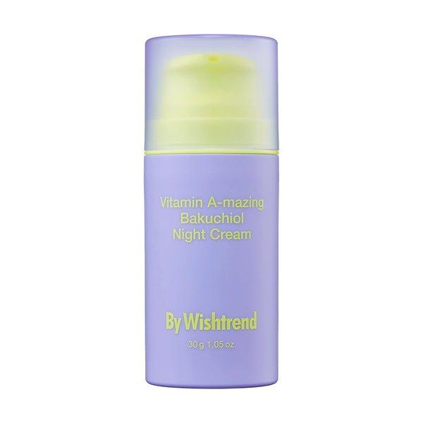 Nakts krēms ar retinālu un bakučiolu ādas elastībai By Wishtrend Vitamin A-mazing Bakuchiol Night Cream