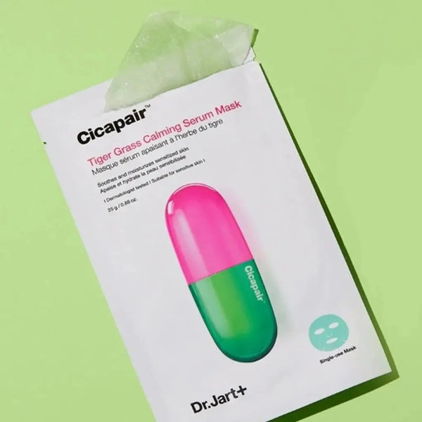 Nomierinoša auduma maska ar atvēsinošu iedarbību Dr.Jart+ Cicapair Calming Mask