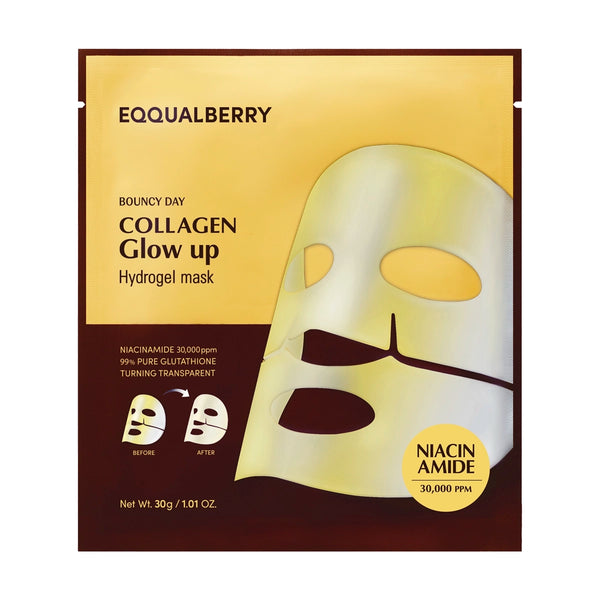 Гидрогелевая маска для сияния кожи EQQUALBERRY Collagen Glow Up Hydrogel Mask