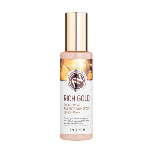 Сияющий тональный крем ENOUGH Rich Gold Double Wear Radiance Foundation SPF50+ PA+++
