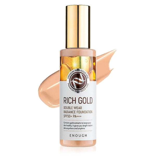 Сияющий тональный крем ENOUGH Rich Gold Double Wear Radiance Foundation SPF50+ PA+++