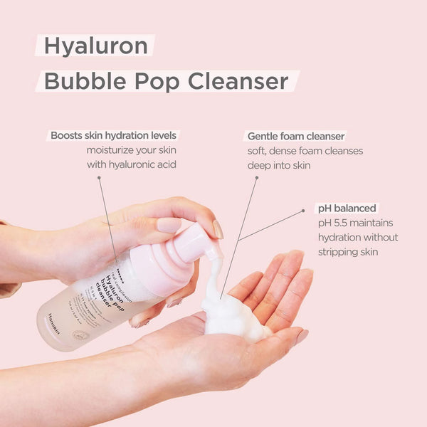 Увлажняющая пенка для умывания Hanskin Real Complexion Hyaluron Bubble Pop Cleanser