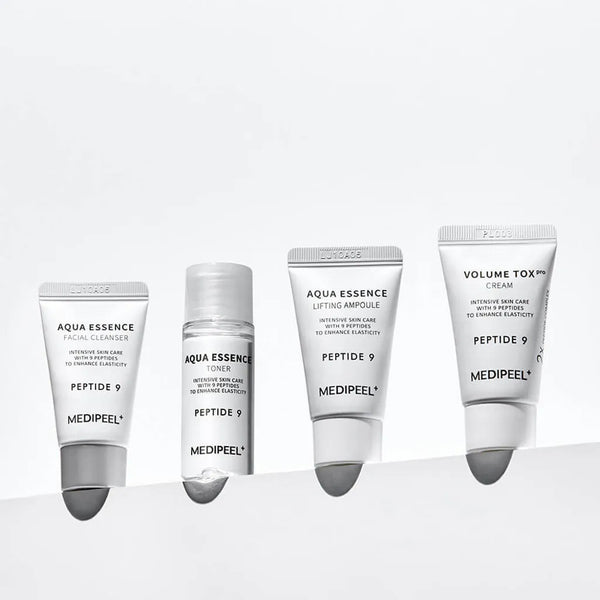 Miniatūru komplekts ādas elastībai Medi-Peel Peptide 9 Aqua Essence Trial Kit
