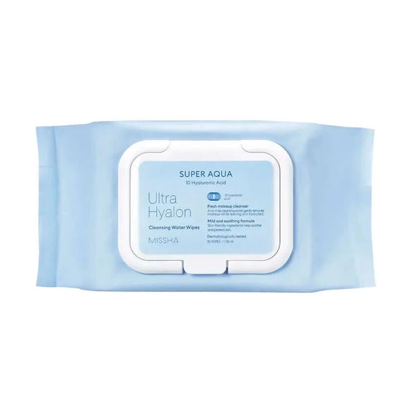Attīrošās salvetes Missha Super Aqua Ultra Hyalron Cleansing Water Wipes