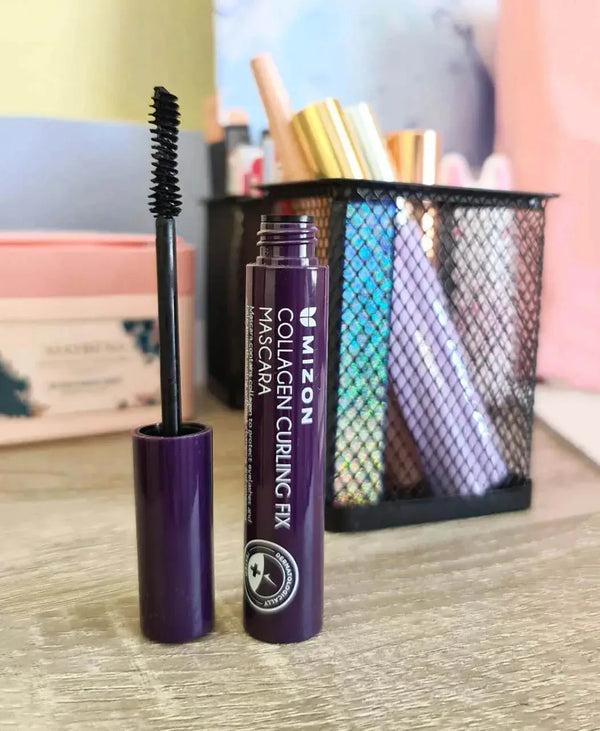 Ūdensnoturīga skropstu tuša ar kolagēnu Mizon Collagen Curling Fix Mascara