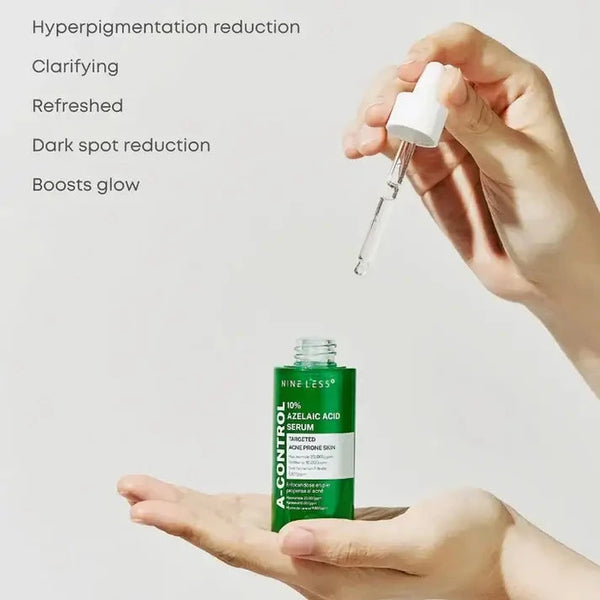 Azelaīnskābes serums aknes novēršanai Nine Less A-Control 10% Azelaic Acid Serum
