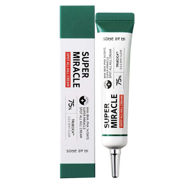 Lokāli lietojams krēms pret akni ar AHA un BHA skābēm Some By Mi Super Miracle Spot All Kill Cream