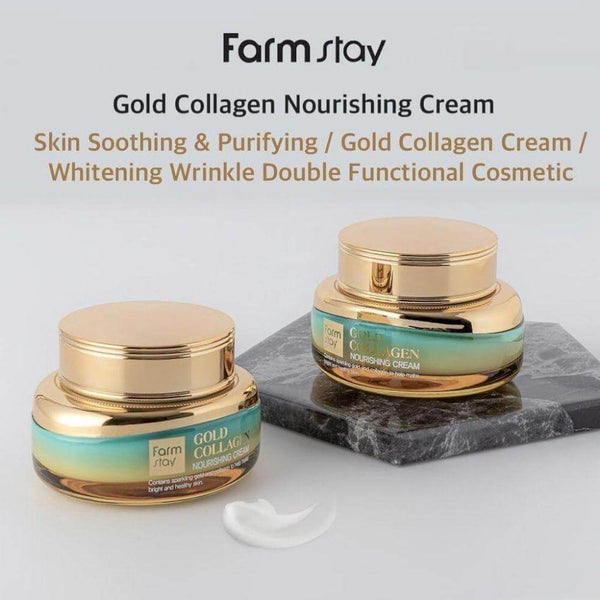 Barojošs krēms ar kolagēnu FarmStay Gold Collagen Nourishing Cream